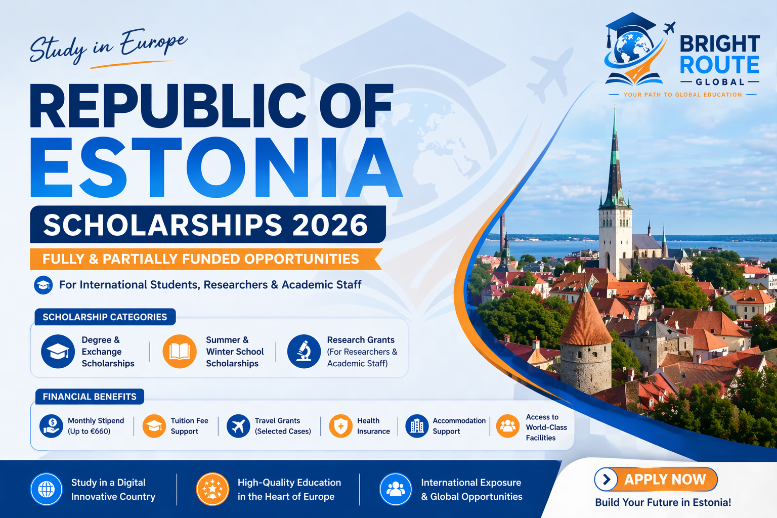 Estonia Scholarships 2026, study in Estonia, fully funded scholarships Europe, Estonia government scholarship, study abroad Europe, scholarships for international students 2026