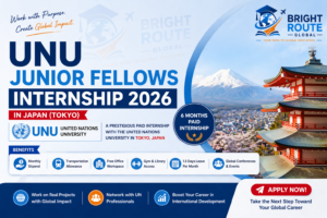 UNU Internship 2026, UN internship Japan, paid internship Japan 2026, United Nations internship for students, international internships 2026, UNU Junior Fellows Program