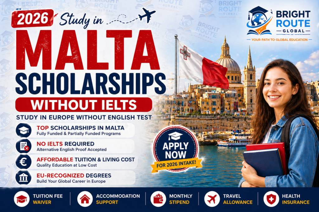 malta scholarships without ielts 2026, study in malta without ielts
