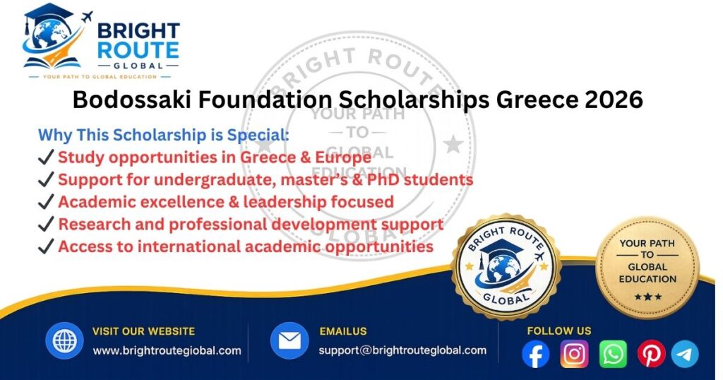 Bodossaki Foundation Scholarships 2026 in Greece