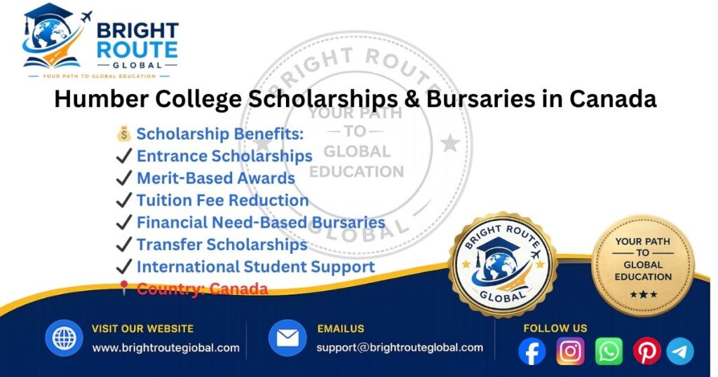 Humber College Canada scholarships and bursaries 2026 for international students