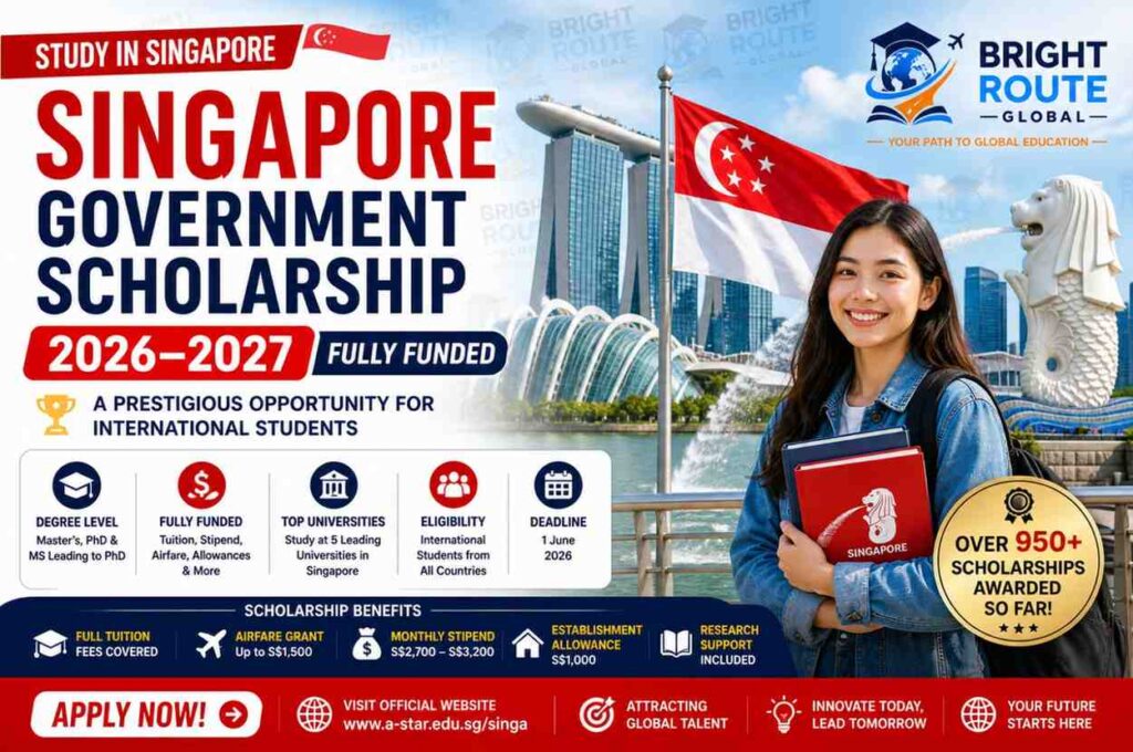 singapore government scholarship 2026–2027 (singa)