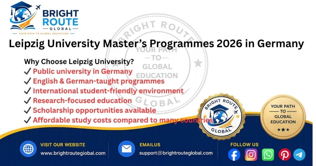 Leipzig University Master’s Programmes 2026 for international students in Germany