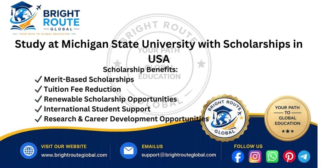 Michigan State University scholarships for international students in USA