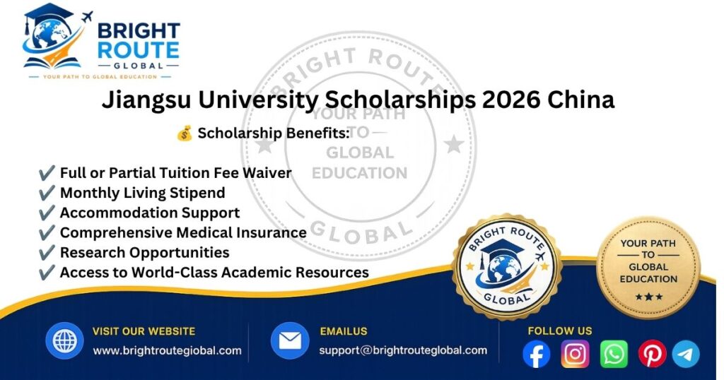 Jiangsu University Scholarships 2026 for International Students