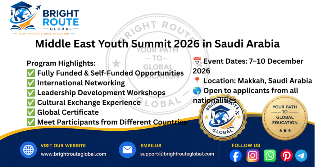 Middle East Youth Summit 2026 in Saudi Arabia for International Youth