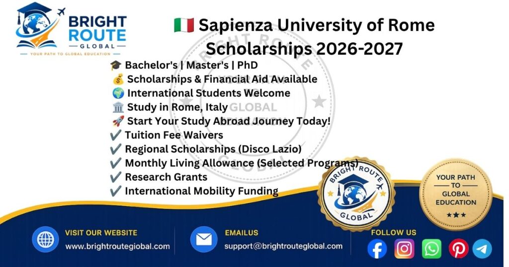 Sapienza University Scholarships 2026 Italy Sapienza University of Rome Scholarships 2026 Italy