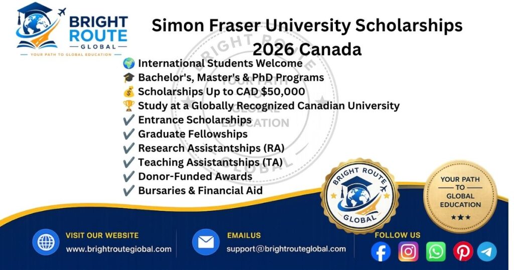 Simon Fraser University Scholarships 2026 Canada Simon Fraser University Scholarships 2026 Canada
