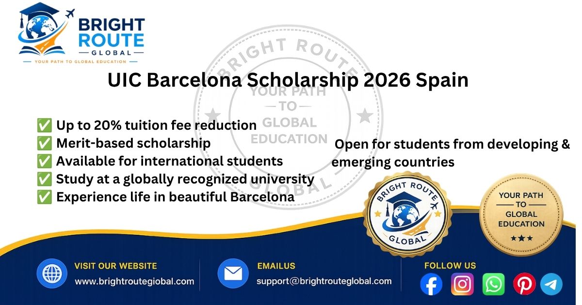 UIC Barcelona International Excellence Scholarship 2026 for International Students