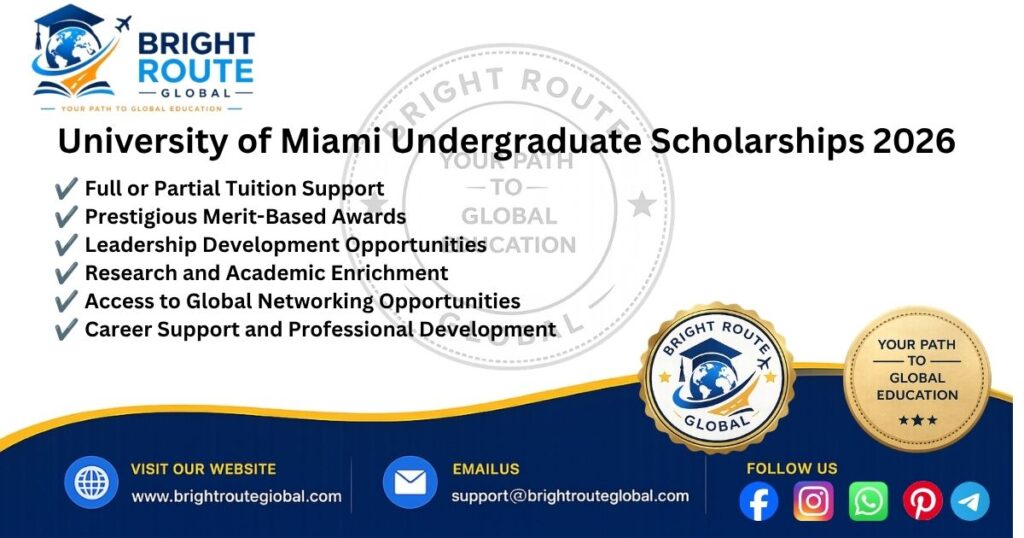 University of Miami Undergraduate Scholarships 2026 for International Students