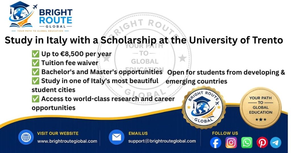 University of Trento Scholarship 2026 Italy for International Students