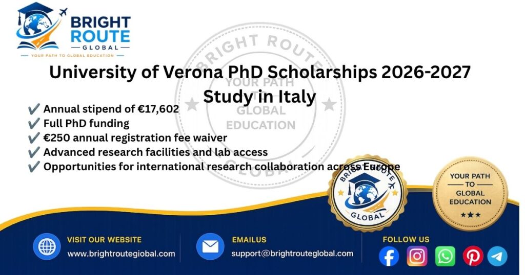 University of Verona PhD Scholarships 2026 Italy