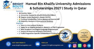 International students studying at Hamad Bin Khalifa University with scholarship opportunities in Qatar.