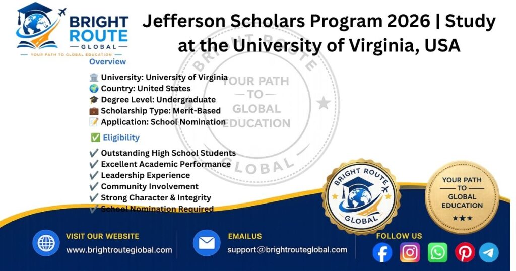 Jefferson Scholars Program 2026 at the University of Virginia
