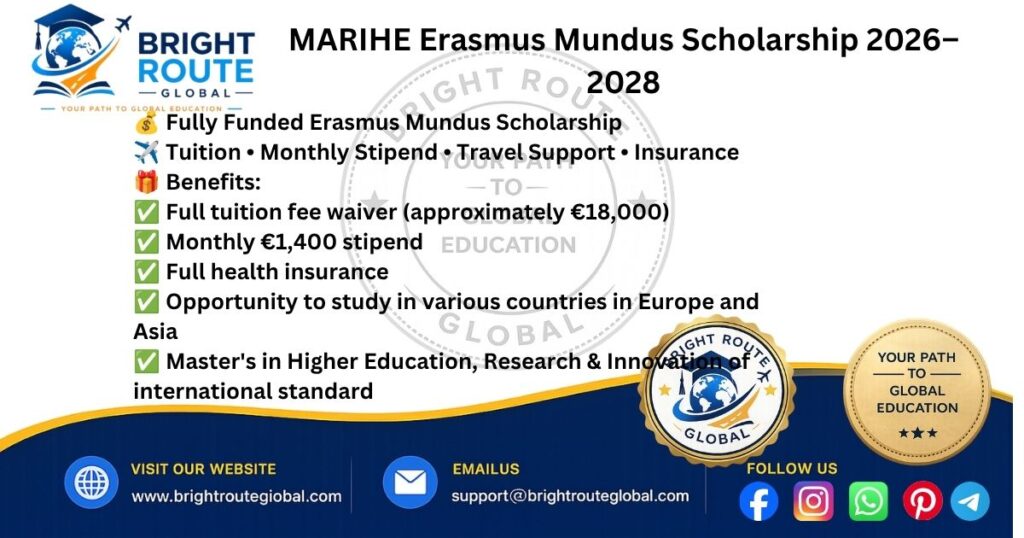 MARIHE Erasmus Mundus Scholarship 2026–2028 for International Students in Europe