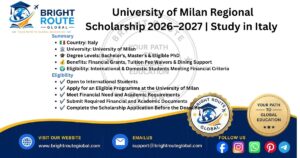 International students at the University of Milan receiving Regional Scholarship support in Italy.