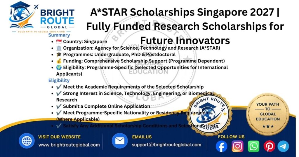 International researchers conducting advanced scientific research under the A*STAR Scholarships programme in Singapore.