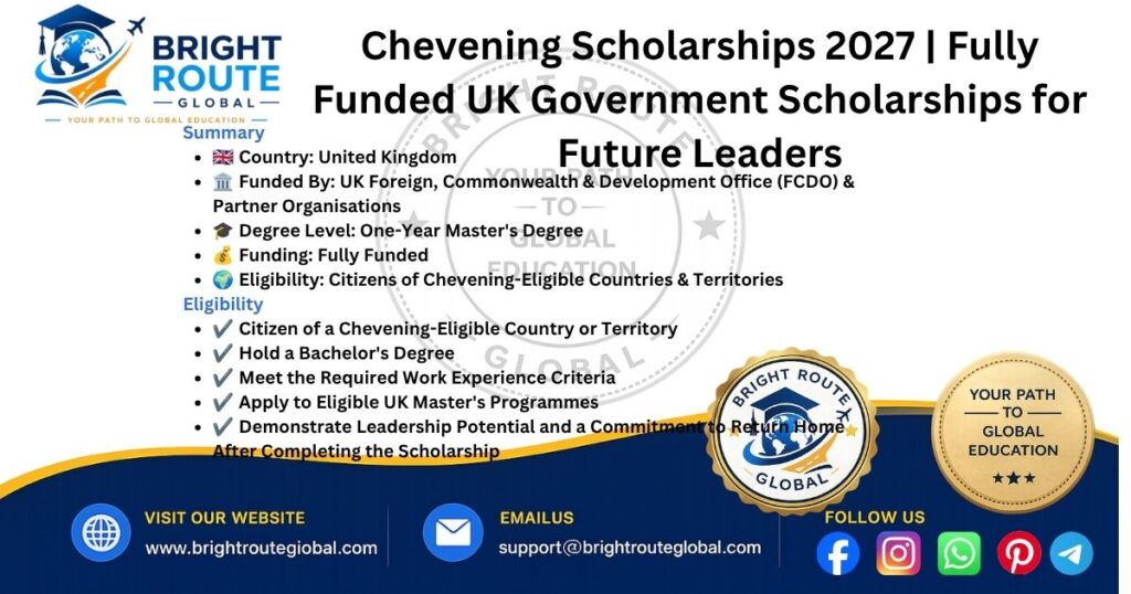 International students studying in the United Kingdom through the Chevening Scholarships programme.