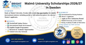 Malmö University scholarships for international students in Sweden