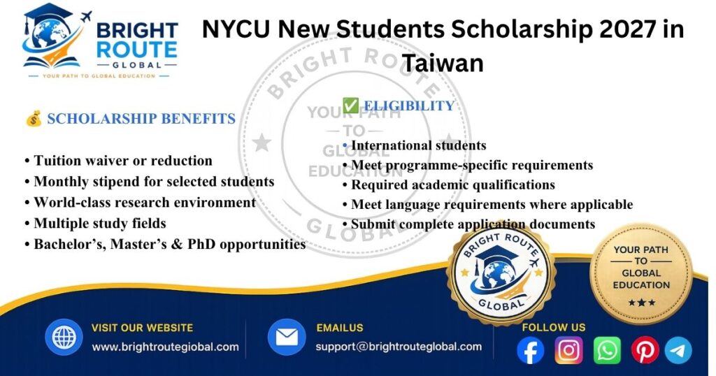 nycu new students scholarship 2027 website