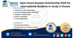 Open Doors Russian Scholarship 2026 for international students to study in Russia