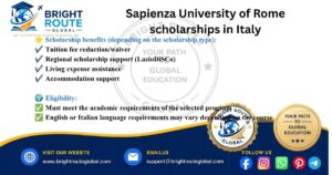 Sapienza University of Rome scholarships for international students in Italy