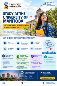 University of Manitoba international admissions and scholarships 2027