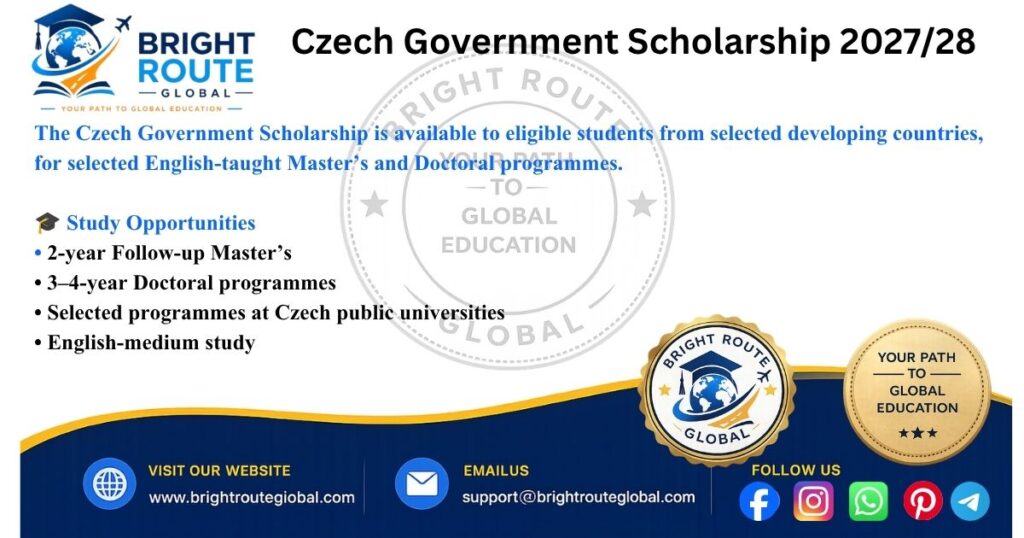 Czech Government Scholarship 2027/28 for Bangladeshi students