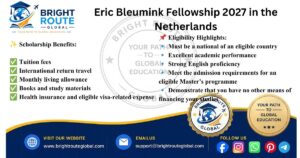 Eric Bleumink Fellowship 2027 fully funded master's scholarship at the University of Groningen