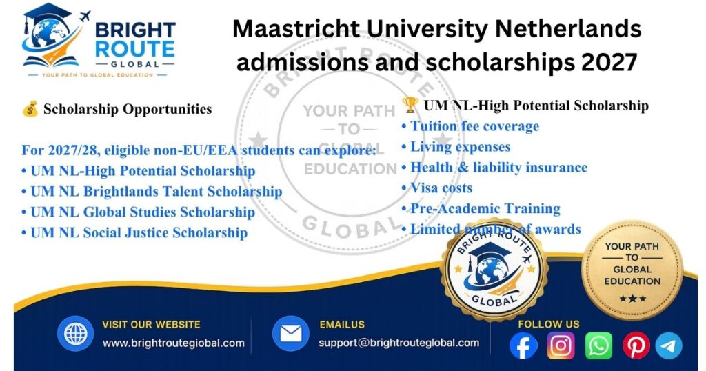 Maastricht University Netherlands admissions and scholarships 2027