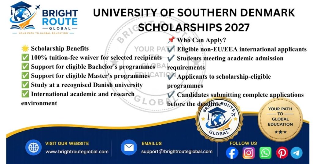 University of Southern Denmark Danish Government Scholarship for international bachelor's and master's students